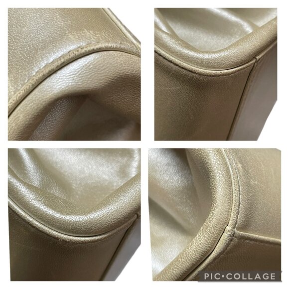 CHANEL Chocolate Bar Soft Gold Chain Bag Shoulder Crossbody 2 Way Metallic CC - Picture 11 of 16